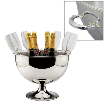 Champagne bowl 22.4" dia. x 15.6" 1267 oz Excellent Silverplate by Hepp