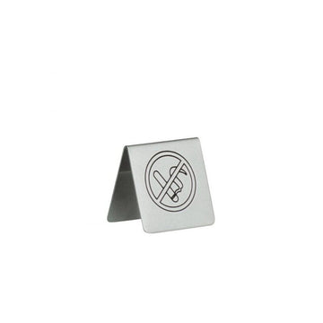 No Smoking sign 2.4" x 2.2" Neutral Silverplate by Hepp