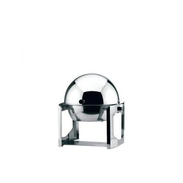 Chafing Dish Ø 30 cm,with full roll top cover 16.1" x 17.7" x 18.7" Profile (hollowware) Silverplate by Hepp