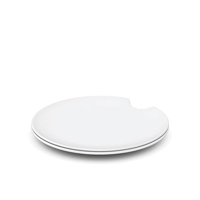 White Bite Plate 7.8" dia. x 0.7" Tassen by Tassen