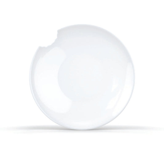White Deep Bite Plate 9.6" dia. Tassen by Tassen