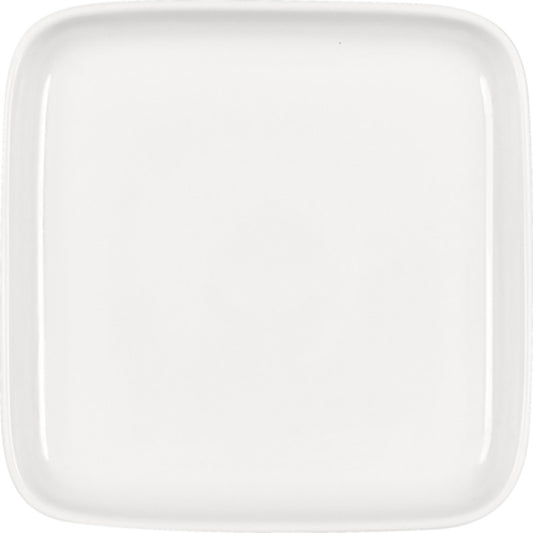 White Square Plate 7.3" x 7.3" x 2.2" Bonn by Bauscher