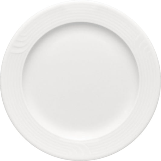 White Flat Plate with Rim 6.3" dia. x 0.6" Carat by Bauscher
