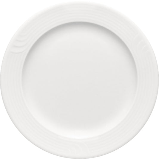 White Flat Plate with Rim 7.9" dia. x 0.8" Carat by Bauscher