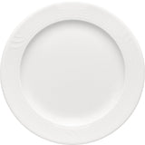 White Flat Plate with Rim 7.9