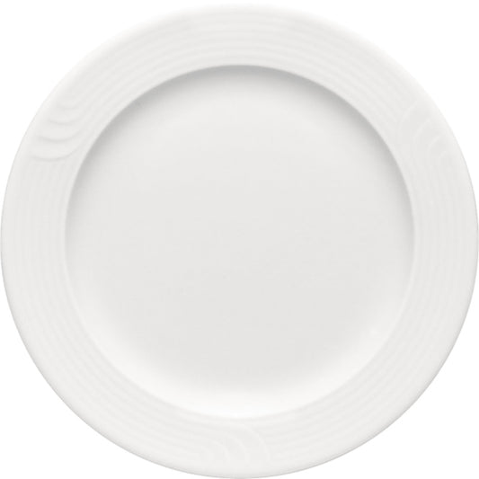 White Flat Plate with Rim 9.5" dia. x 0.8" Carat by Bauscher