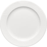 White Flat Plate with Rim 9.5