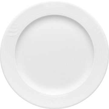 White Flat Plate with Rim 9.5" dia. x 0.8" Carat by Bauscher
