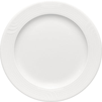 White Flat Plate with Rim 10.1" dia. x 0.9" Carat by Bauscher