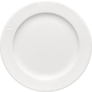 White Flat Plate with Rim 10.6" dia. x 1.1" Carat by Bauscher