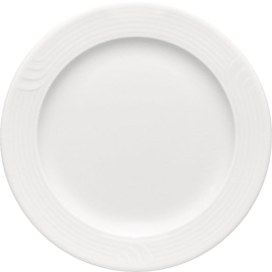 White Flat Plate with Rim 11" dia. x 1" Carat by Bauscher