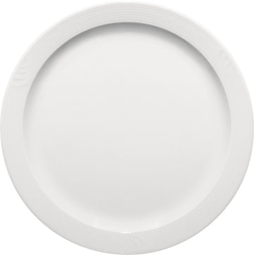 White Flat Plate With Narrow Rim 10.1" dia. x 1" Carat by Bauscher