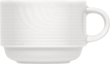 White Cup, Stackable 3.3" dia. x 2.8" 9.5 oz Carat by Bauscher