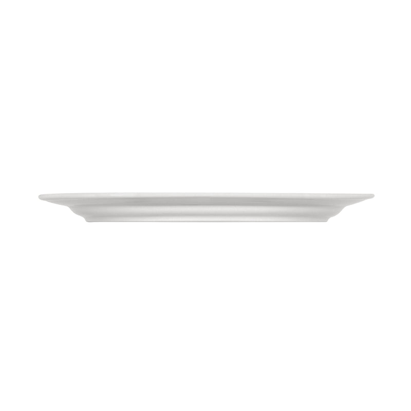 White Oval Platter with Rim 12.6