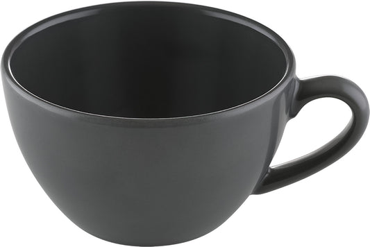 Cafþ-Au-Lait Cup 4.2" dia. x 2.6" 11.8 oz  Sandstone Dark Grey by Bauscher