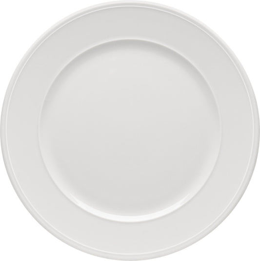 White Flat Plate with Rim 10.2" dia. x 1" Come4Table by Bauscher