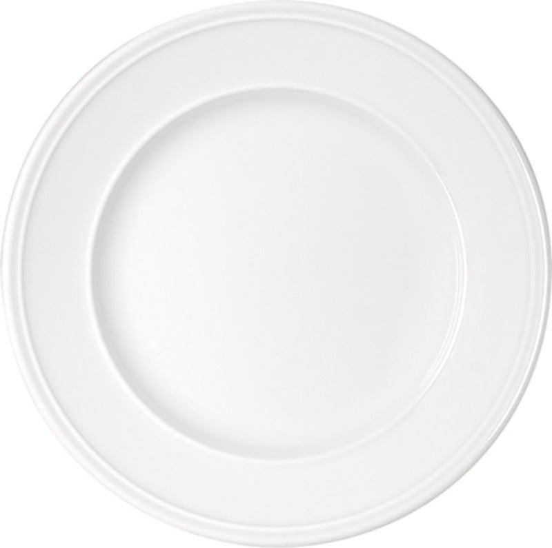 White Flat Plate with Steep Rim 6.3" dia. x 1" Come4Table by Bauscher