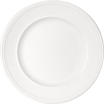 White Flat Plate with Steep Rim 6.3" dia. x 1" Come4Table by Bauscher