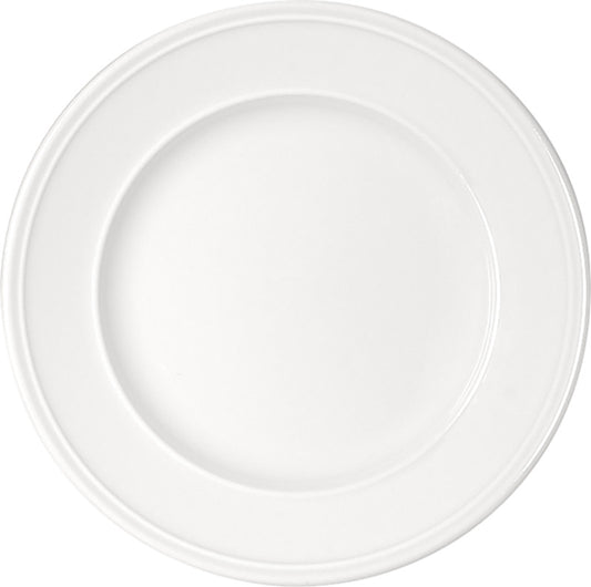 White Flat Plate with Steep Rim 10.3" dia. x 1.5" Come4Table by Bauscher