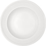 White Deep Plate With Rim 6.3