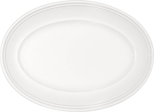 White Oval Platter with Steep Rim 9.5" x 7.4" x 1.3" Come4Table by Bauscher