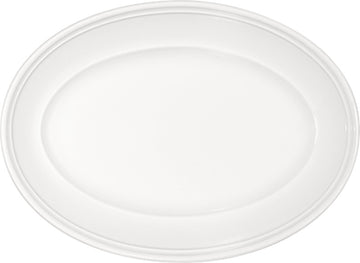 White Oval Platter with Steep Rim 9.5" x 7.4" x 1.3" Come4Table by Bauscher