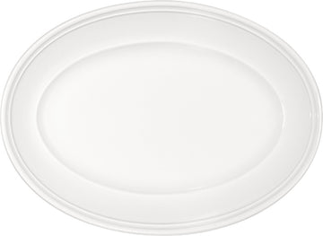 White Oval Platter with Steep Rim 14" x 10.2" x 1.9" Come4Table by Bauscher