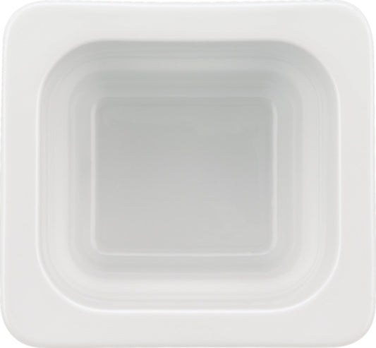White Gastronorm Tray 6.9" x 6.4" x 3.9" 37.2 oz Buffet by Bauscher