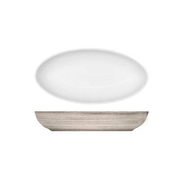 Ceramica Grey Oval Dish 9.1" Modern Rustic by Bauscher