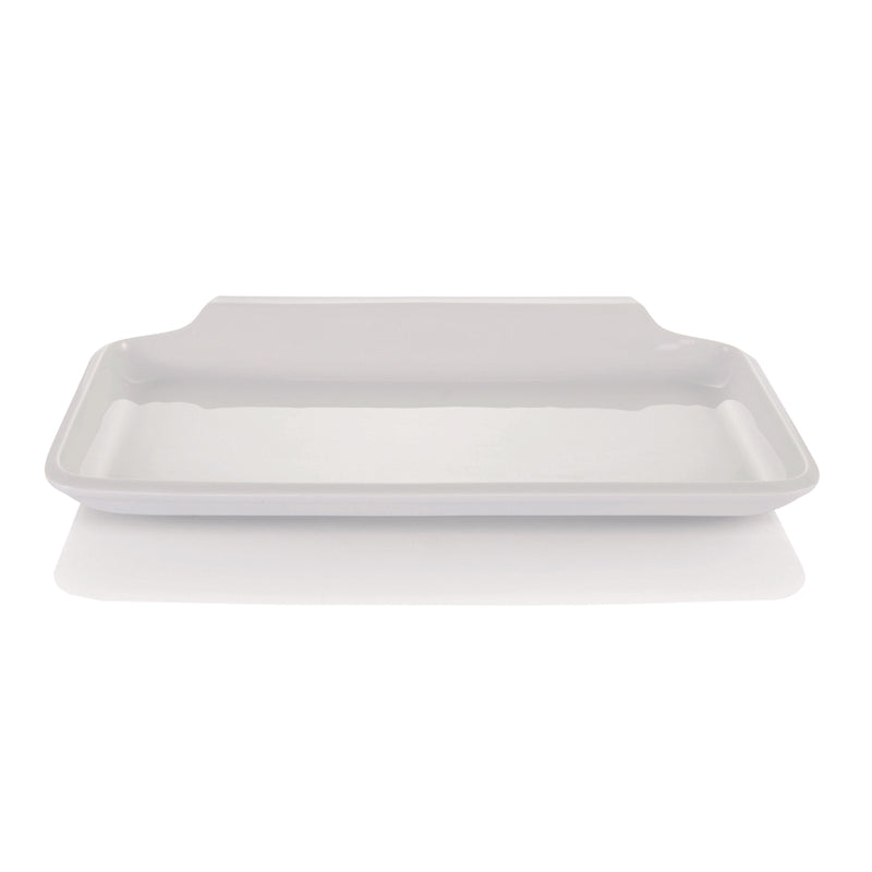 White Mr. Serve Platter 12.6