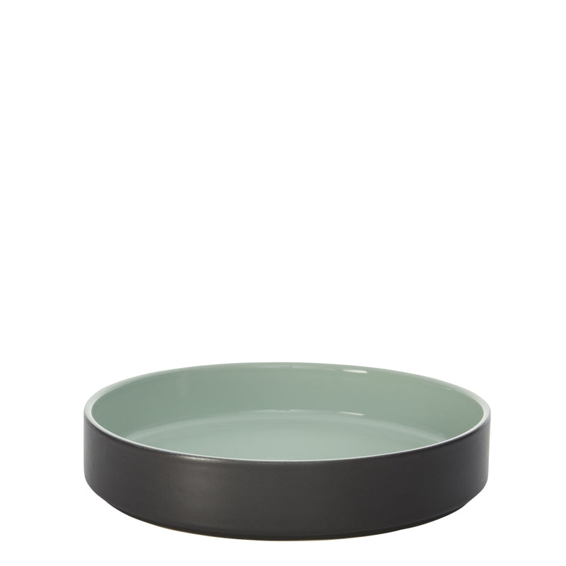 Geo Green Round Bowl 8.7