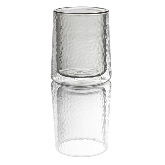 Smoke Round Double Walled Glass 3.2" dia. x 4.1", 10.1 oz Style Lights by WMF