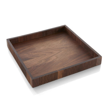 Walnut Rectangle Tray 12" x 12" x 1.5" Style Lights by WMF