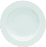 White Half Deep Plate with Rim 7.5
