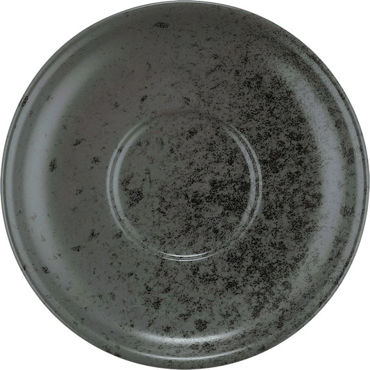 Saucer 4.4" dia. x 0.8"  Sandstone Black by Bauscher