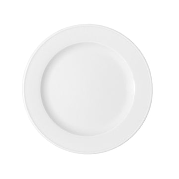 White Flat Plate with Rim 6.3" dia. x 0.6" Bonn by Bauscher