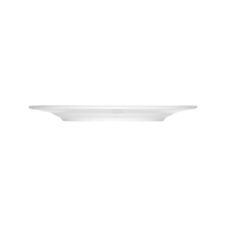 White Flat Plate with Rim 11.8