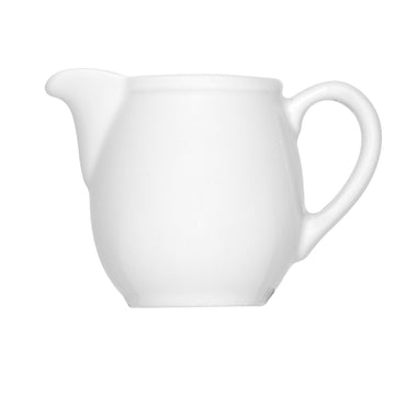 White Creamer With Handle 3.7" dia. x 2.7" 3 oz Bonn by Bauscher