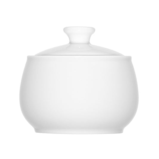White Jam Box 3.7" dia. x 3.3" 8.1 oz Bonn by Bauscher