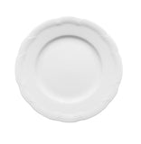 White Flat Plate with Rim 7.9