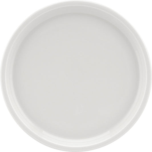 White Flat Coupe Plate 9.4" dia. x 1" Airflow & PN by Bauscher