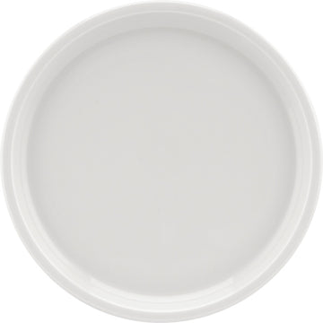 White Flat Coupe Plate 9.4" dia. x 1" Airflow & PN by Bauscher