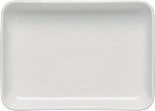 White Airflow & PN Rectangular Platter 6.5" x 4.7" x 1" 8.5 oz Airflow & PN by Bauscher