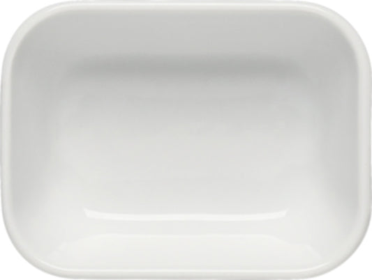 White Airflow & PN Rectangular Bowl 4.8" x 3.5" x 1.6" 7.4 oz Airflow & PN by Bauscher