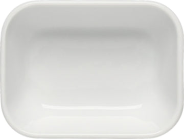White Airflow & PN Rectangular Bowl 4.8" x 3.5" x 1.6" 7.4 oz Airflow & PN by Bauscher