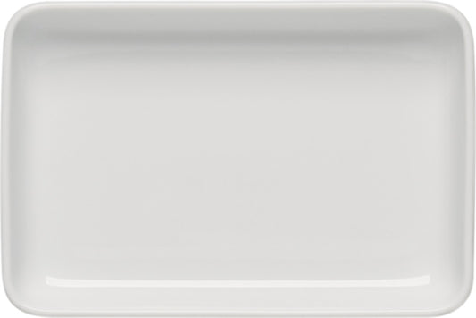 White Airflow & PN Rectangular Platter 7.3" x 4.8" x 1.1" 11.8 oz Airflow & PN by Bauscher