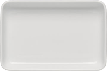 White Airflow & PN Rectangular Platter 7.3" x 4.8" x 1.1" 11.8 oz Airflow & PN by Bauscher