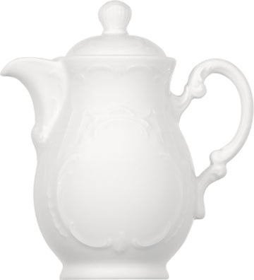 White Coffeepot Complete 5.1" dia. x 5.6" 10.1 oz Mozart by Bauscher