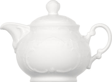 White Teapot 6.1" dia. x 4.6" 11.8 oz Mozart by Bauscher
