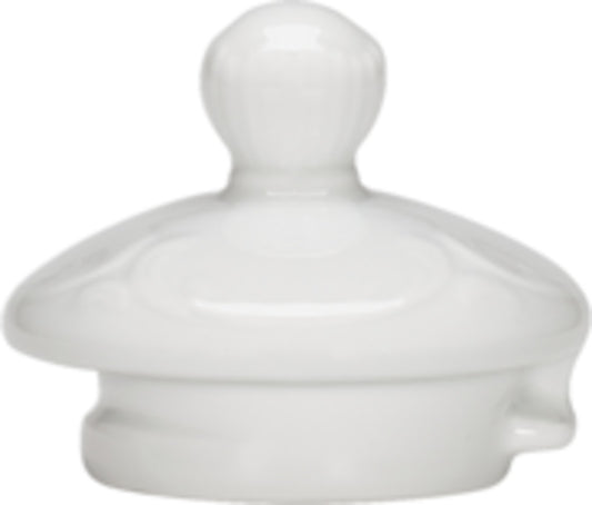 White Teapot Lid 2.5" dia. x 2.1" Mozart by Bauscher